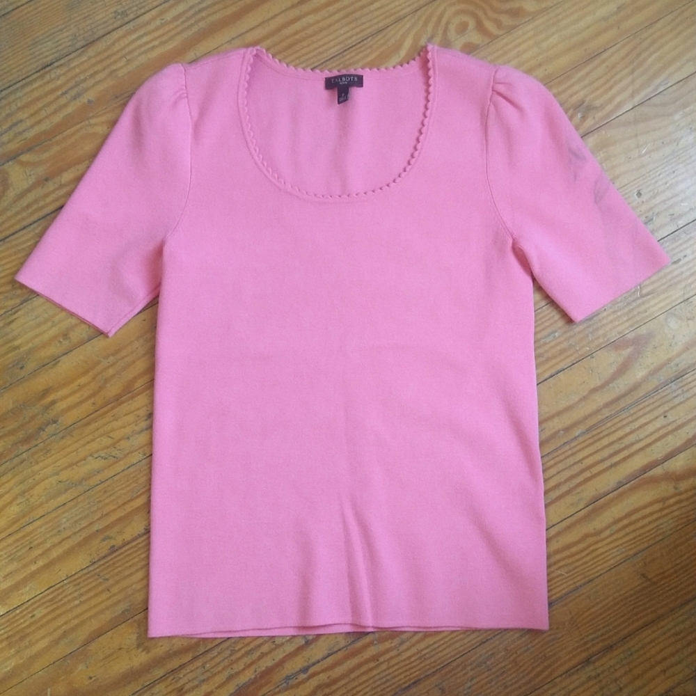 Talbot's Pink Scoop Neck Sweater